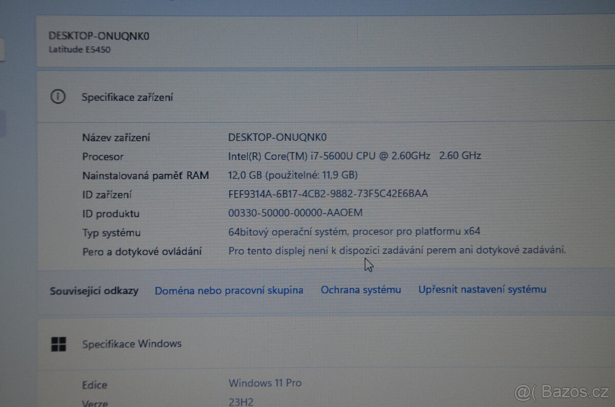 Dell Latitude E5450 i7/12GB/SSD 256GB/záruka - 6