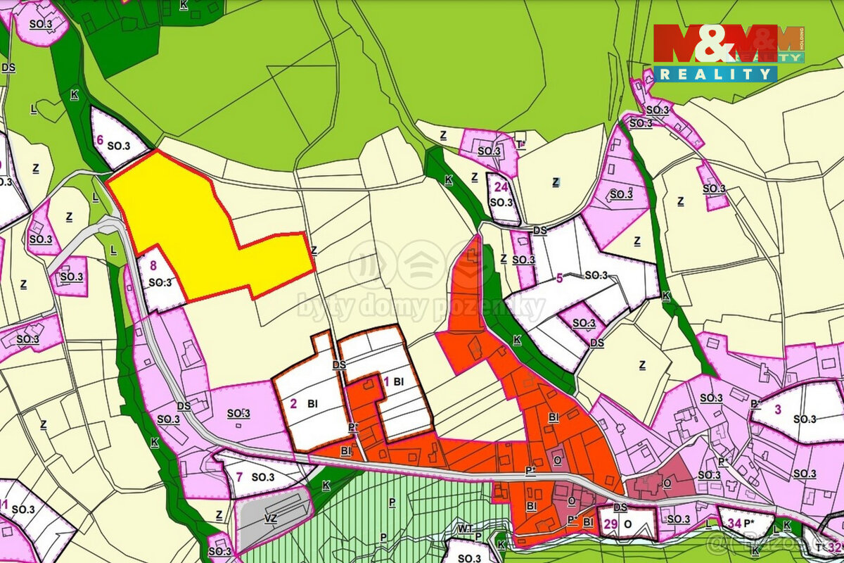 Prodej louky, 27 715 m², Oznice - 6