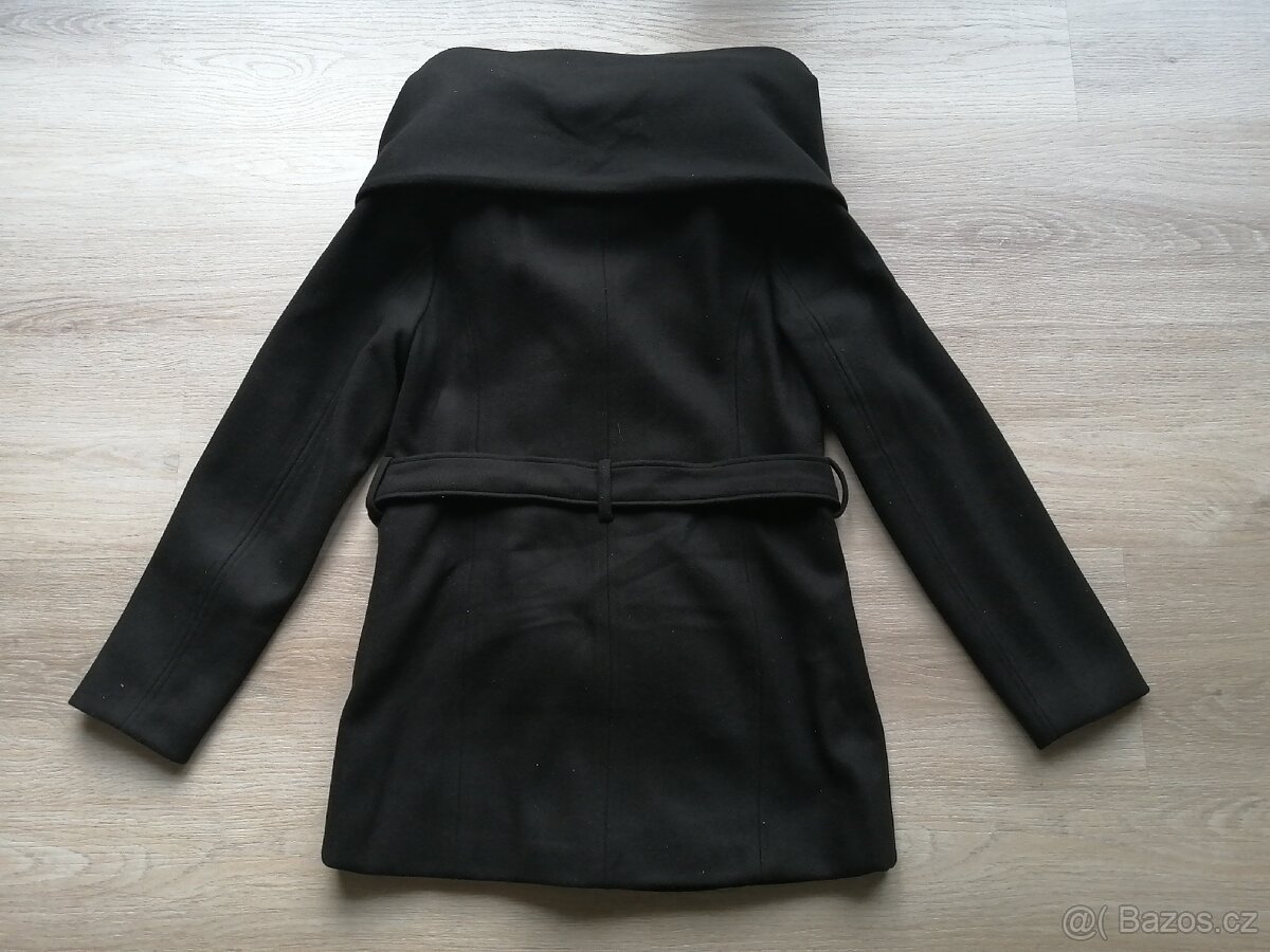 DÁMSKÝ ČERNÝ KABÁT - 6