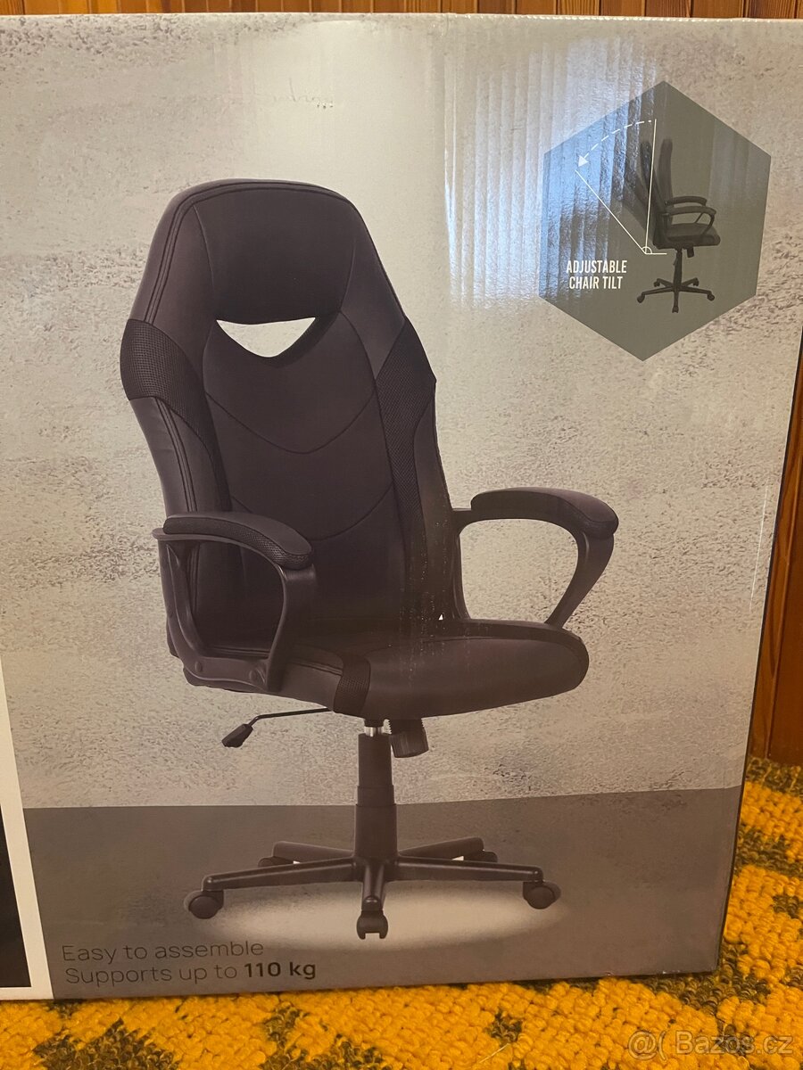 Kancelářská, herní židle ČERNÁ - 6