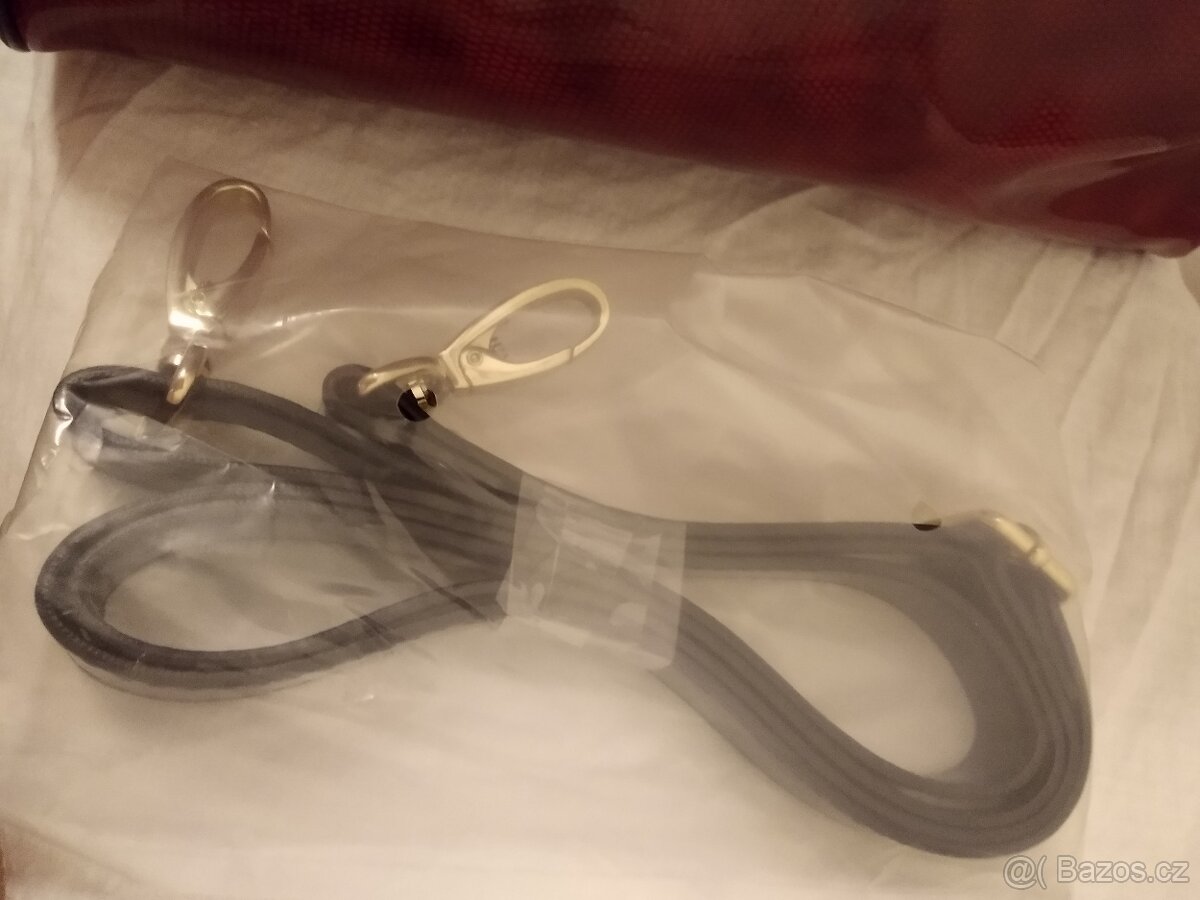 Kabelka tmavě červená krokodýlí - 6