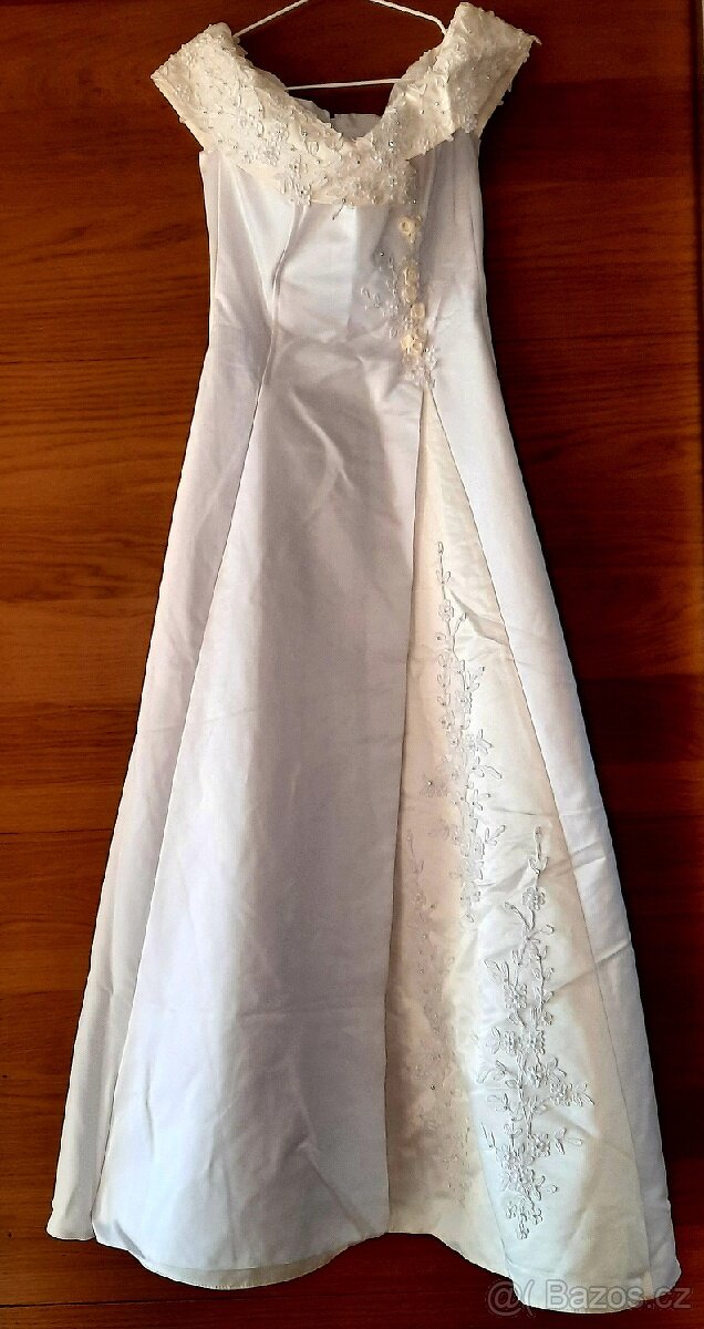 Svatební bílé šaty vel.38 - 6