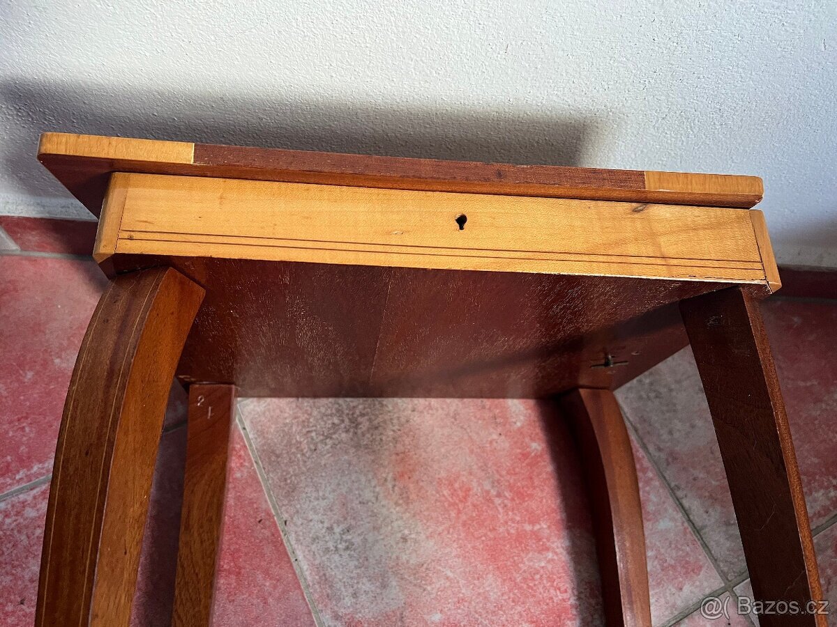 Starožitná hrací skříňka - intarzie - 6