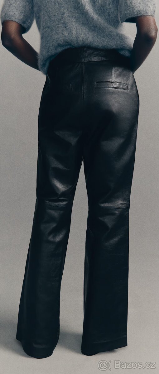 NOVÉ kožené kalhoty bootcut H&M, vel. 38 - 6
