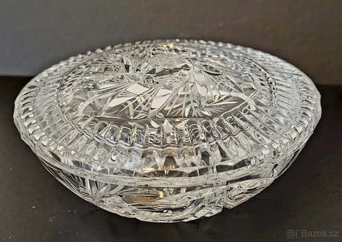 Broušená miska s poklopem, PERFEKTNÍ STAV - 6