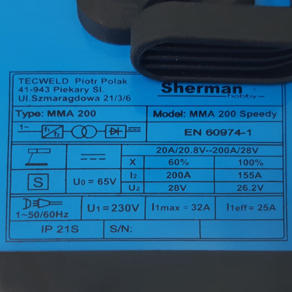Nová MINI svářečka Sherman MMA 200 Speedy - 6