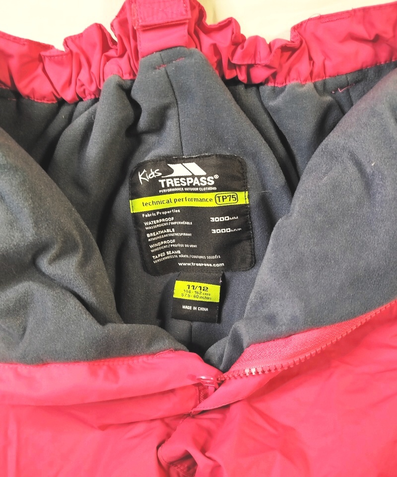 KVALITNÍ LYŽAŘSKÉ KALHOTY-TRESPASS-11-12 let, 146-152 cm . - 6