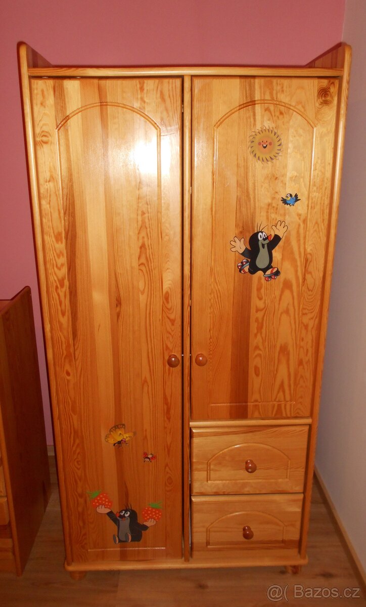 Dětský nábytek masiv - set 5ks, dětský pokojíček - 6