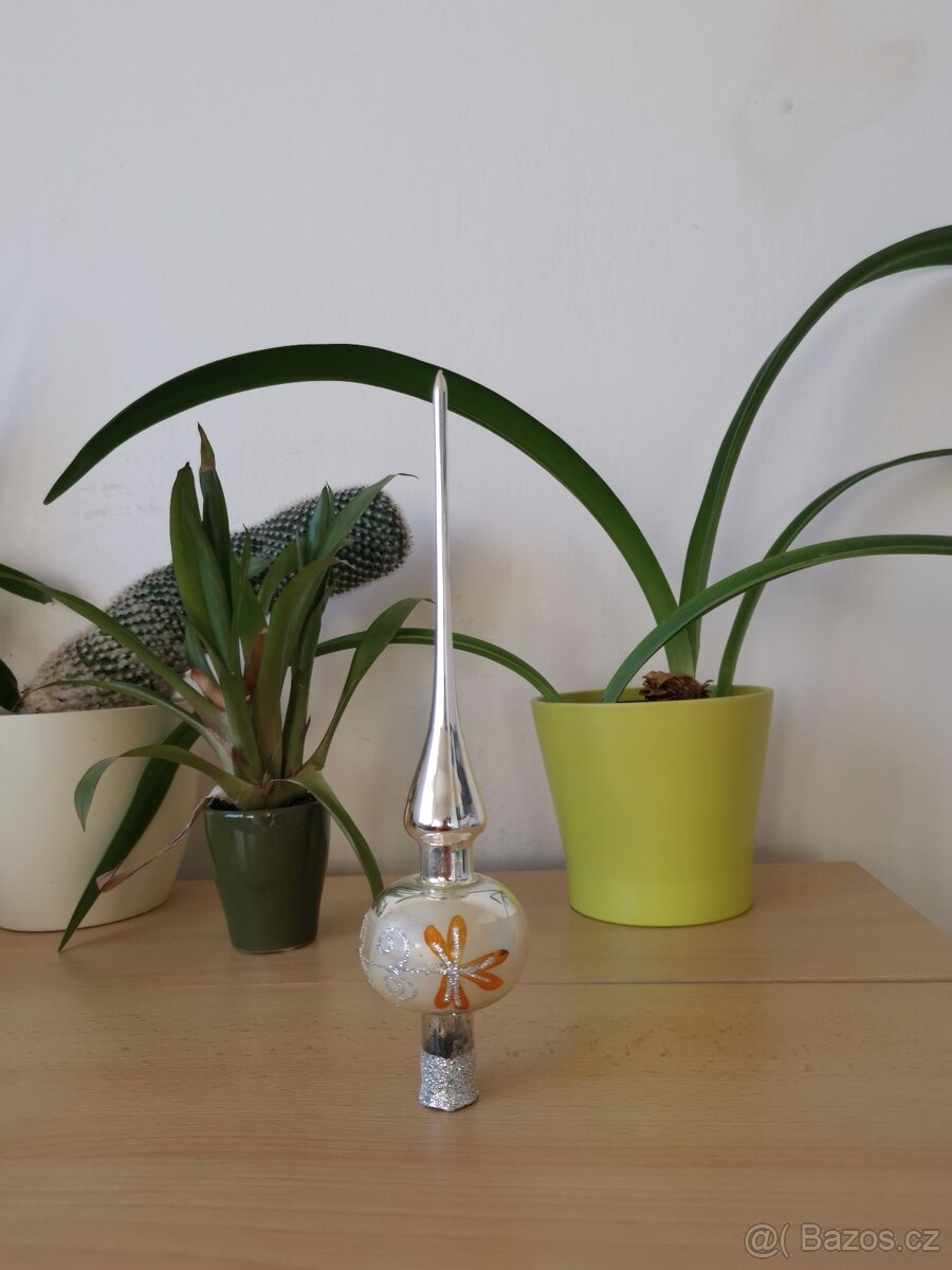 2 ks retro špičky na vánoční stromeček - 6