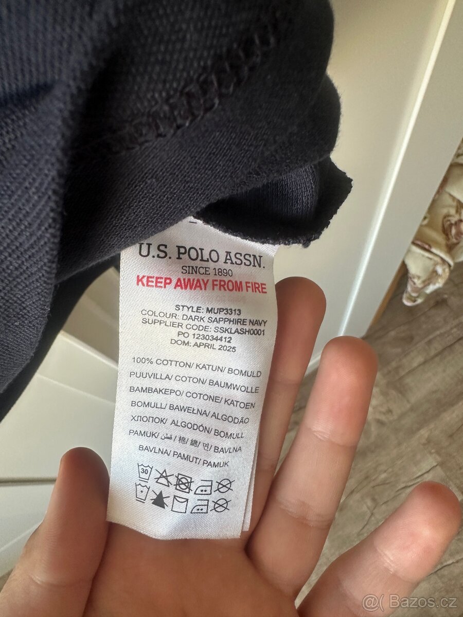 Tmavě modré polo tričko U.S. Polo Assn. s červenými detaily - 6