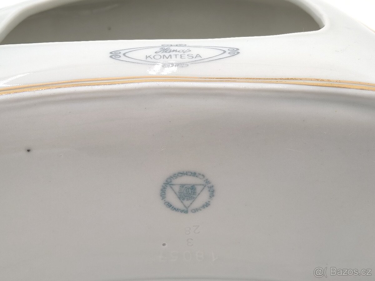 Krásné staré luxusní porcelánové torzo hodin Royal Dux - 6