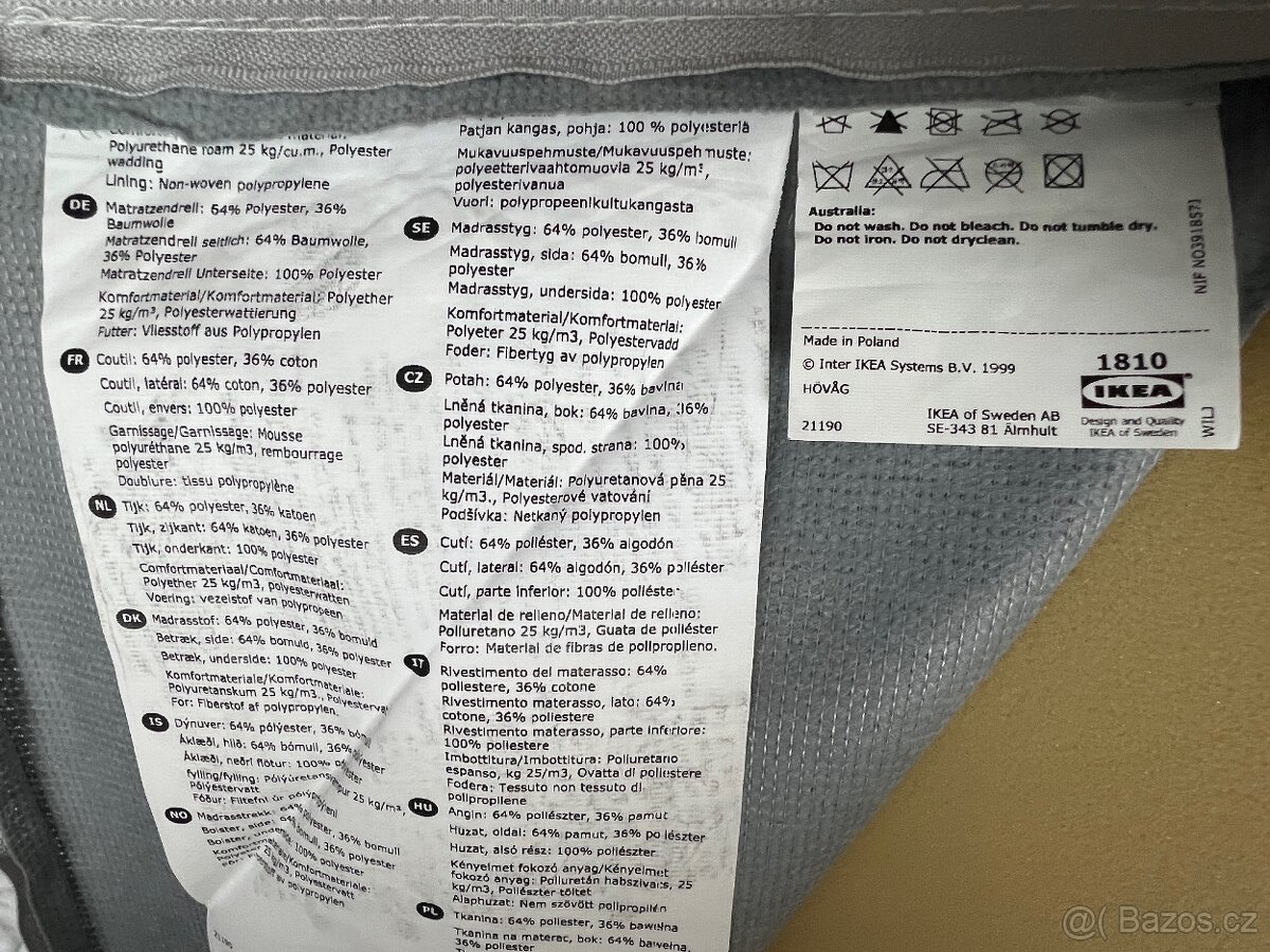 Matrace Ikea HOVAG 90x200 - 6