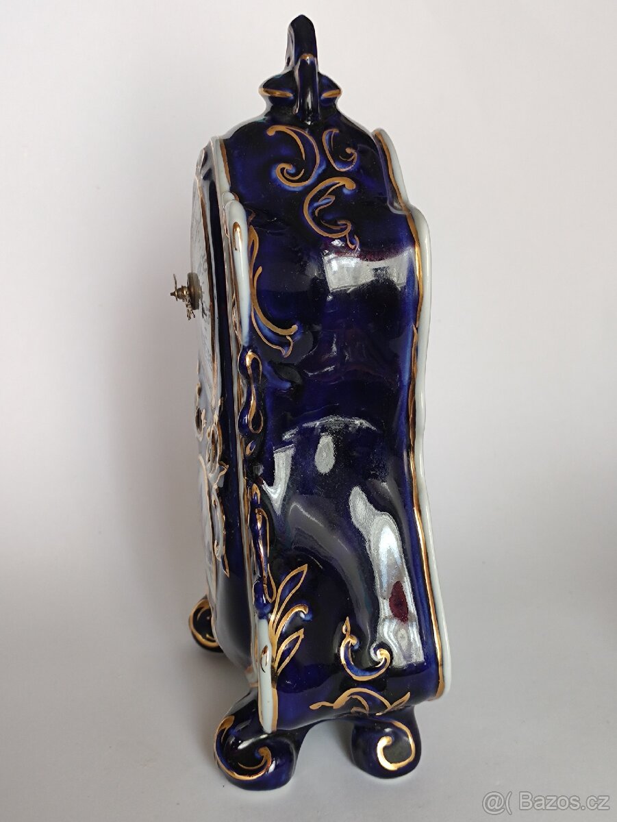 Hodiny Royal Dux, porcelán, starožitné, funkční, pošta 79.- - 6