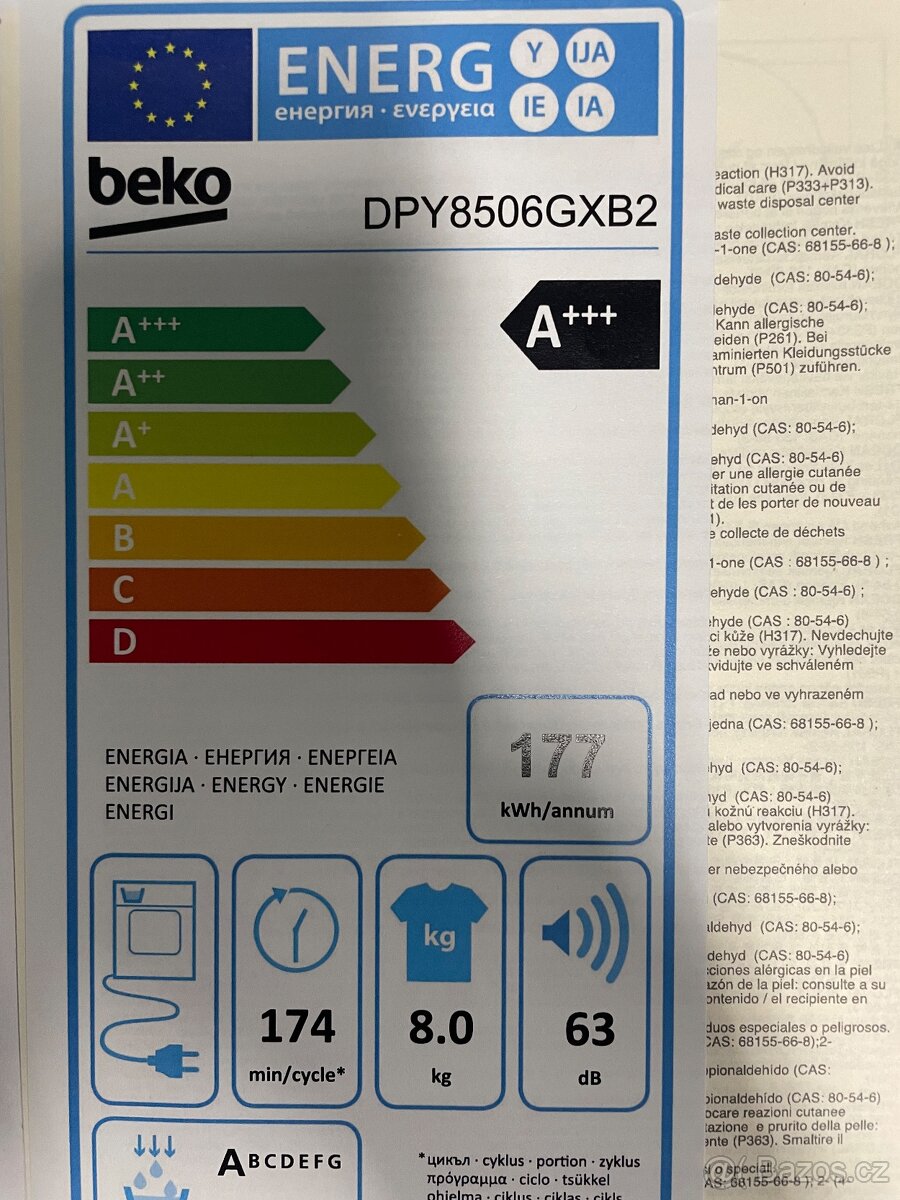Zánovní sušička Beko DPY8506GXB2 - 6