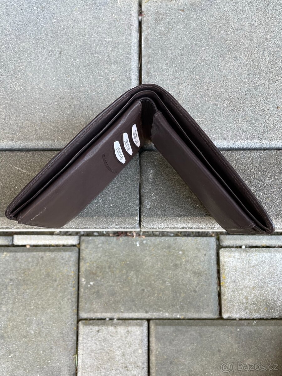 Kožená hnědá peněženka - 6