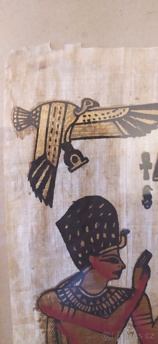 Obrazy malované na papyrus zarámované - 6