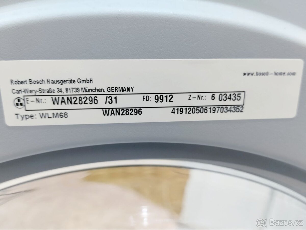 pračka Bosch 8 kg, 1400ot./min. - 6