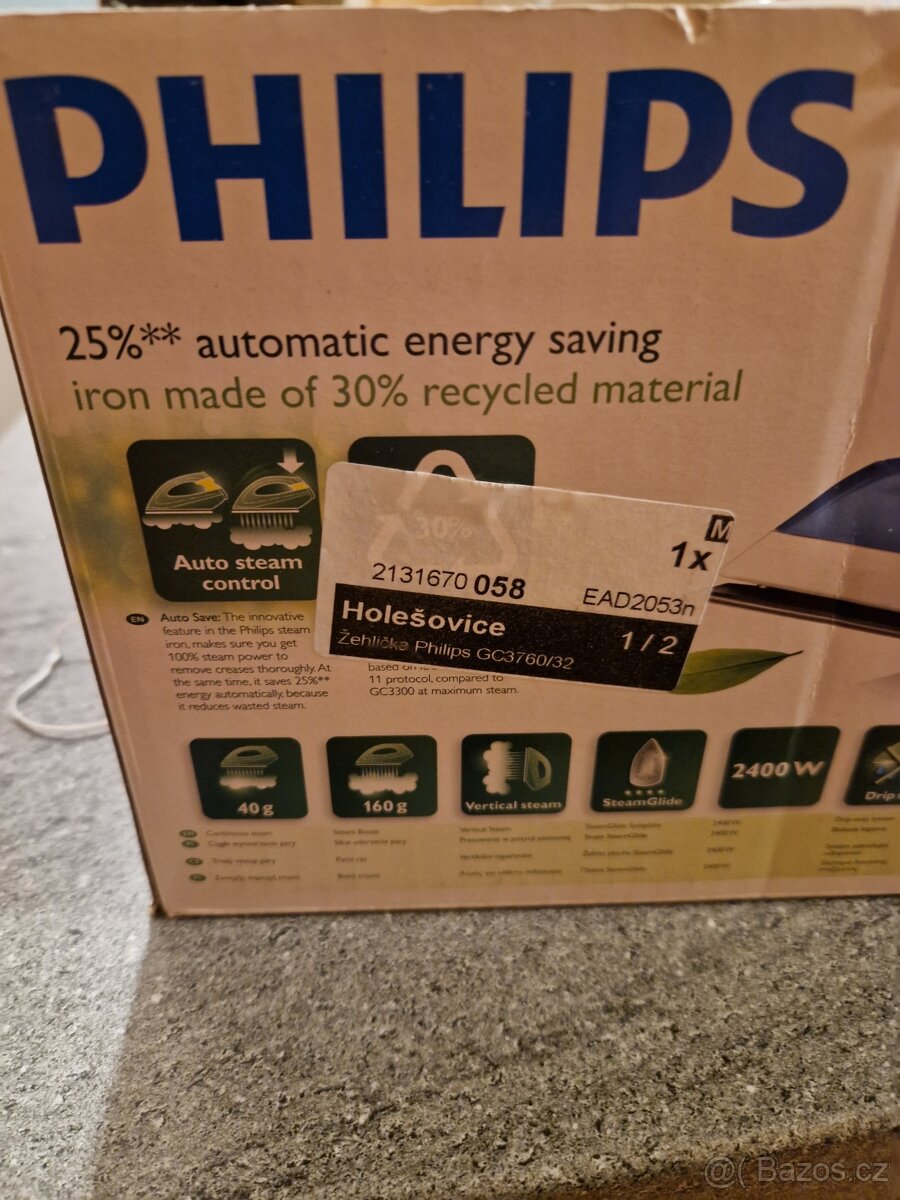 Prodám naparovací žehličku Philips GC 3760/32 EcoCare - 6
