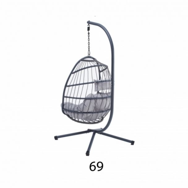 Závěsné křeslo (houpačka) šedá barva - 6