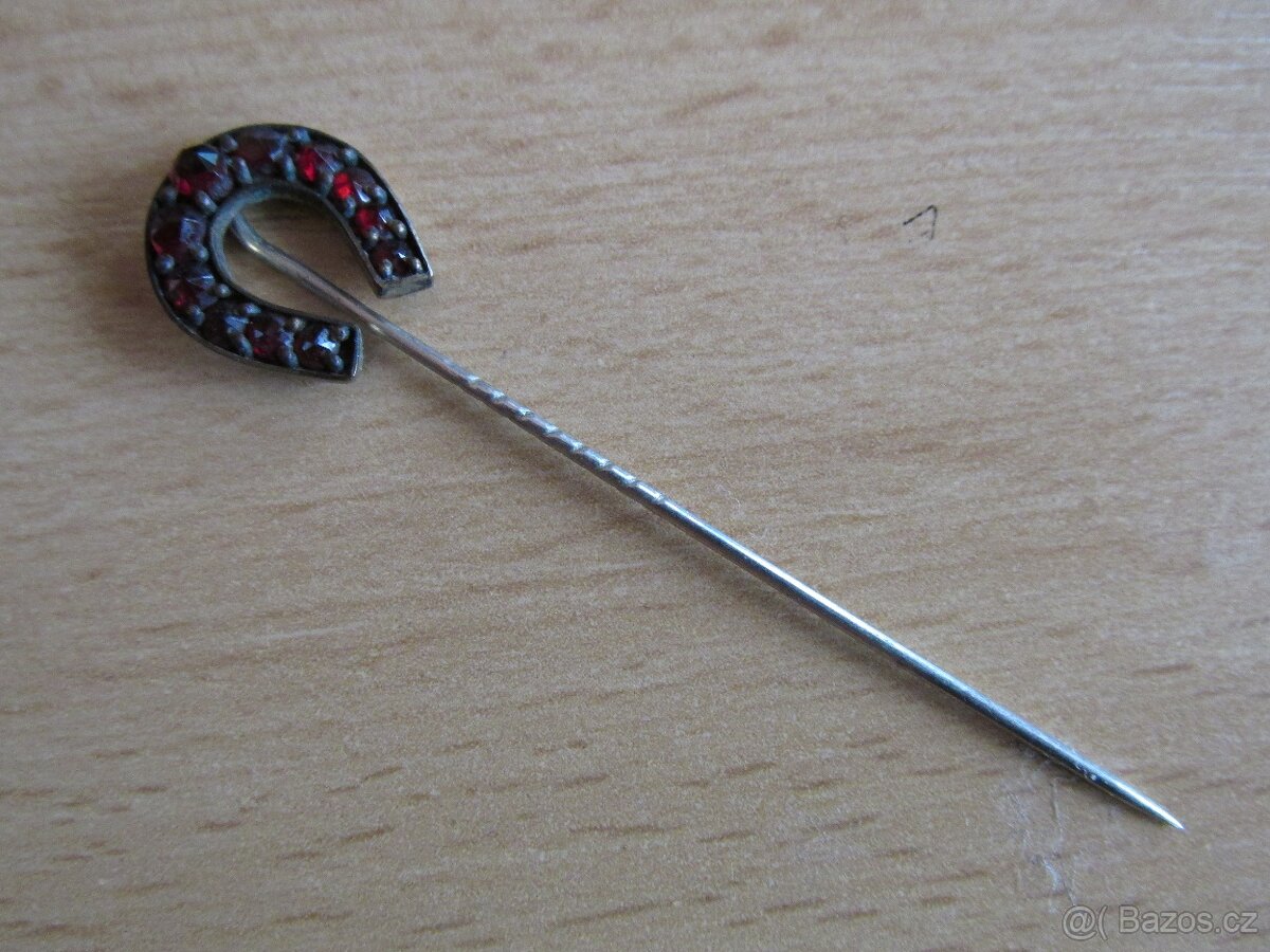 Granátová jehlice do kravaty - 6