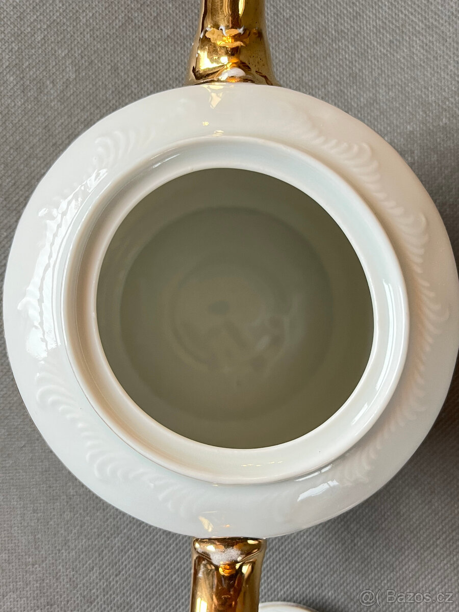 Starožitná porcelánová konvice 1.4l, Haas&Czjzek - 6