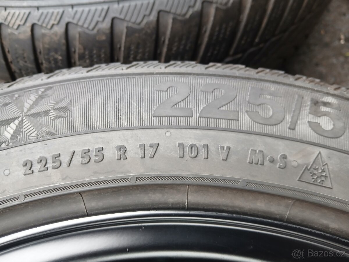 Prodám sadu ALU kol Proline 225/55R17 zimní - 6