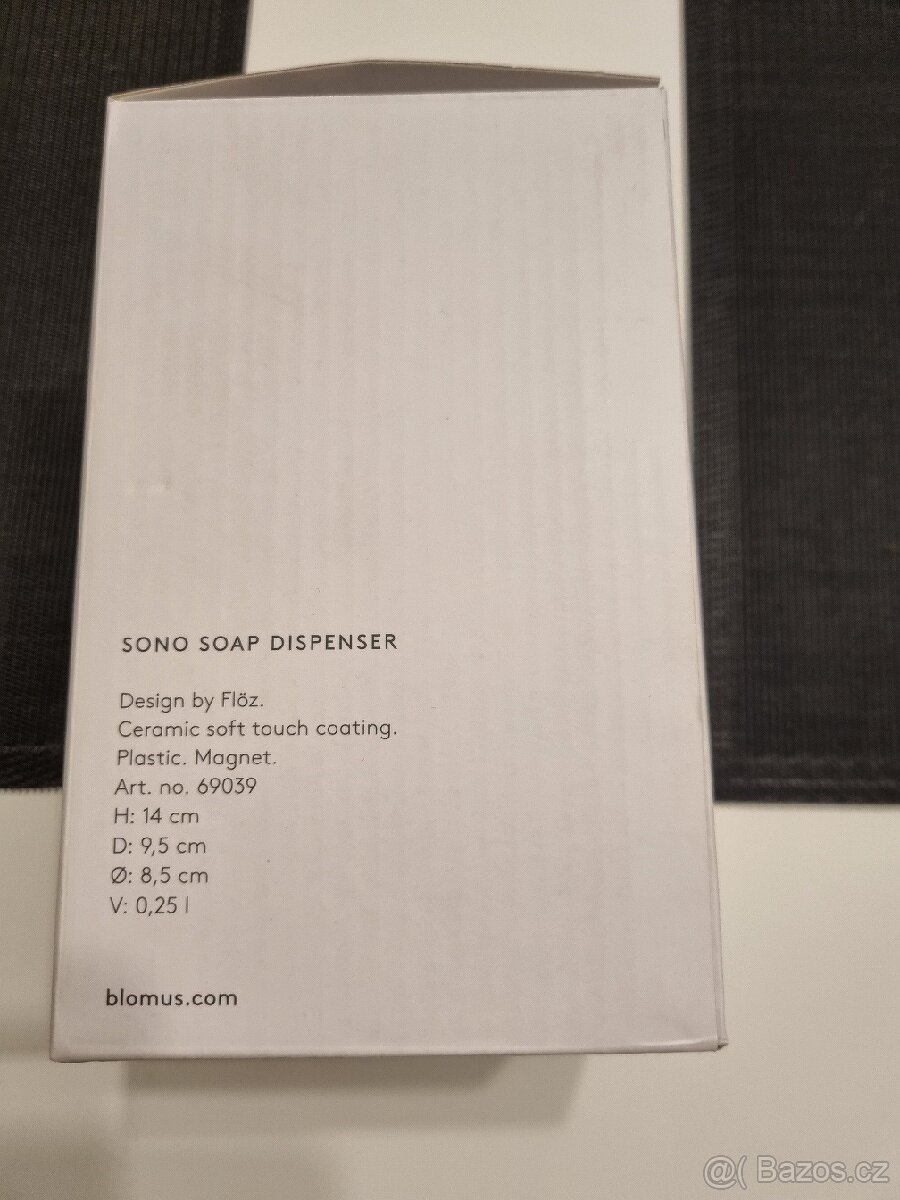 Blomus dávkovač mýdla keramický, šedý - 6