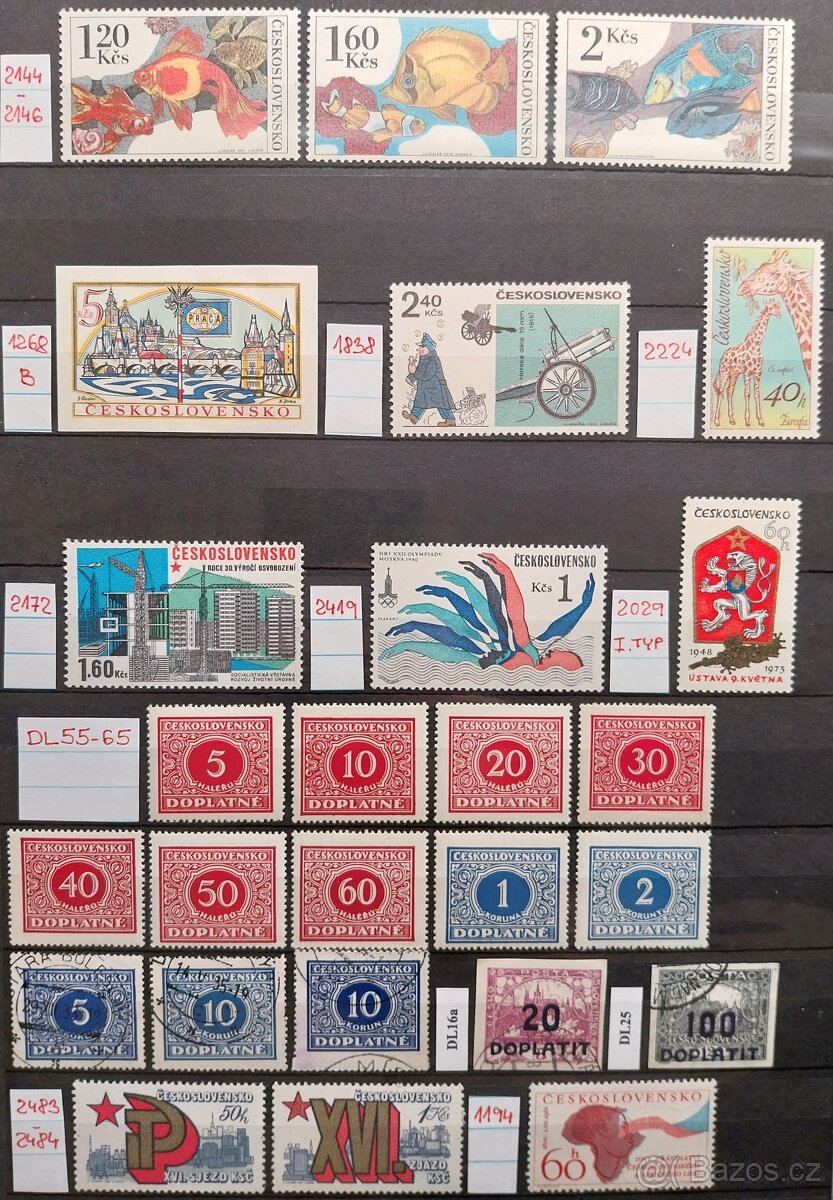 Známky ČESKOSLOVENSKO – 1 - 6