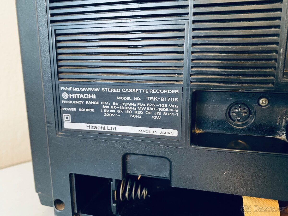 Radiomagnetofon/boombox Hitachi TRK 8170, 70.léta - 6