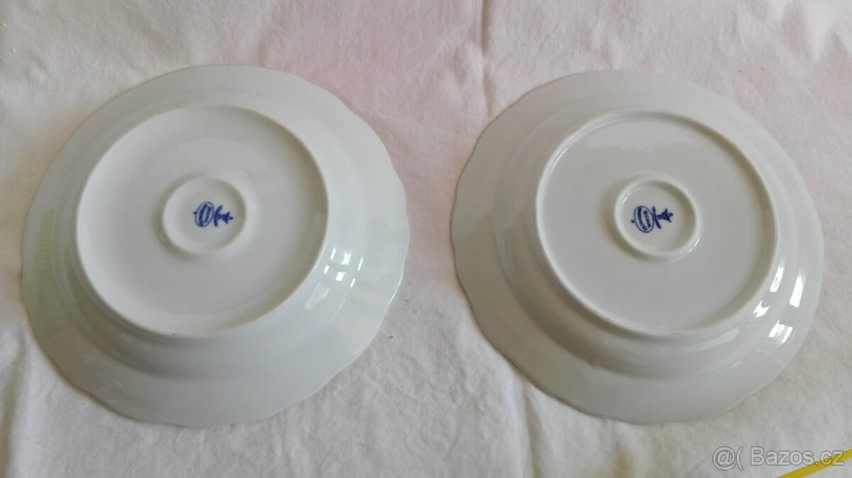 Cibulák 3 druhy mísa kulatá / podnos koláčový s uchy 1.Tř - 6