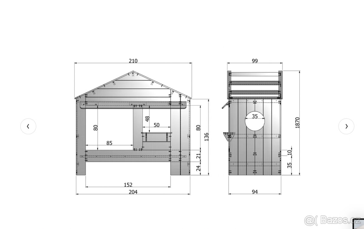 Dětská domečková postel - 6