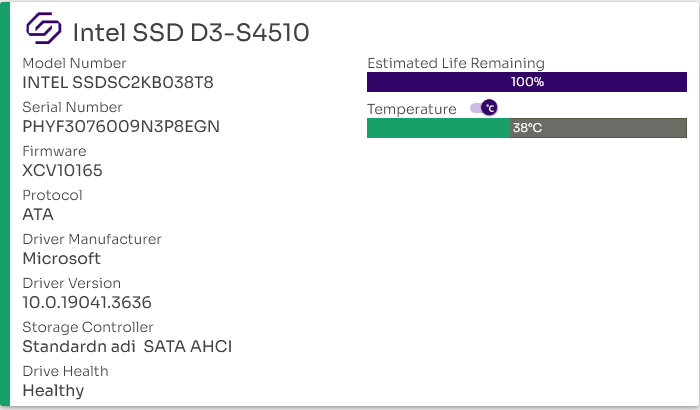 3.84TB SATA SSD Intel D3-S4510 SSDSC2KB038T8 - 6