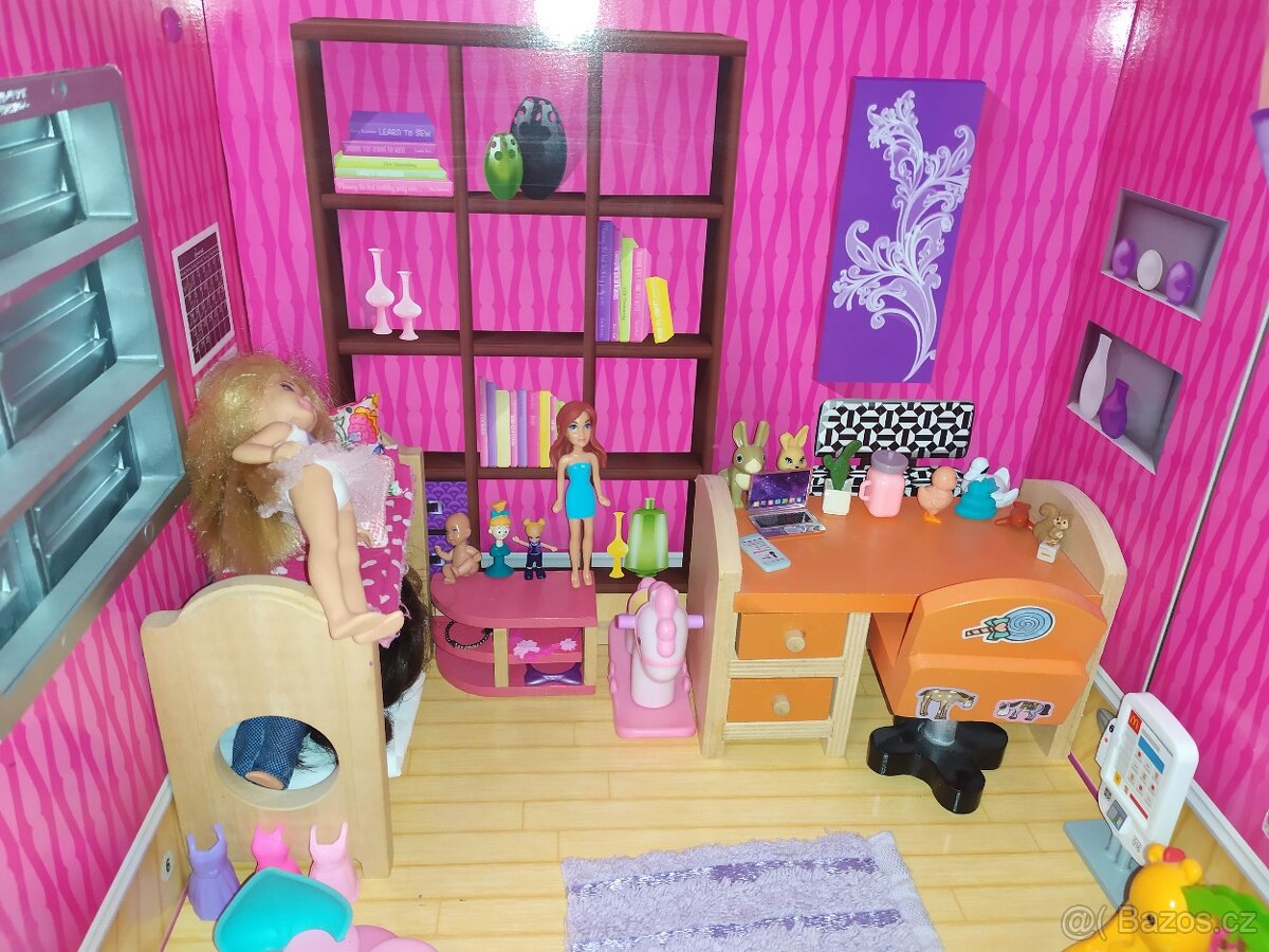 Velký dřevěný barbie domeček - 6