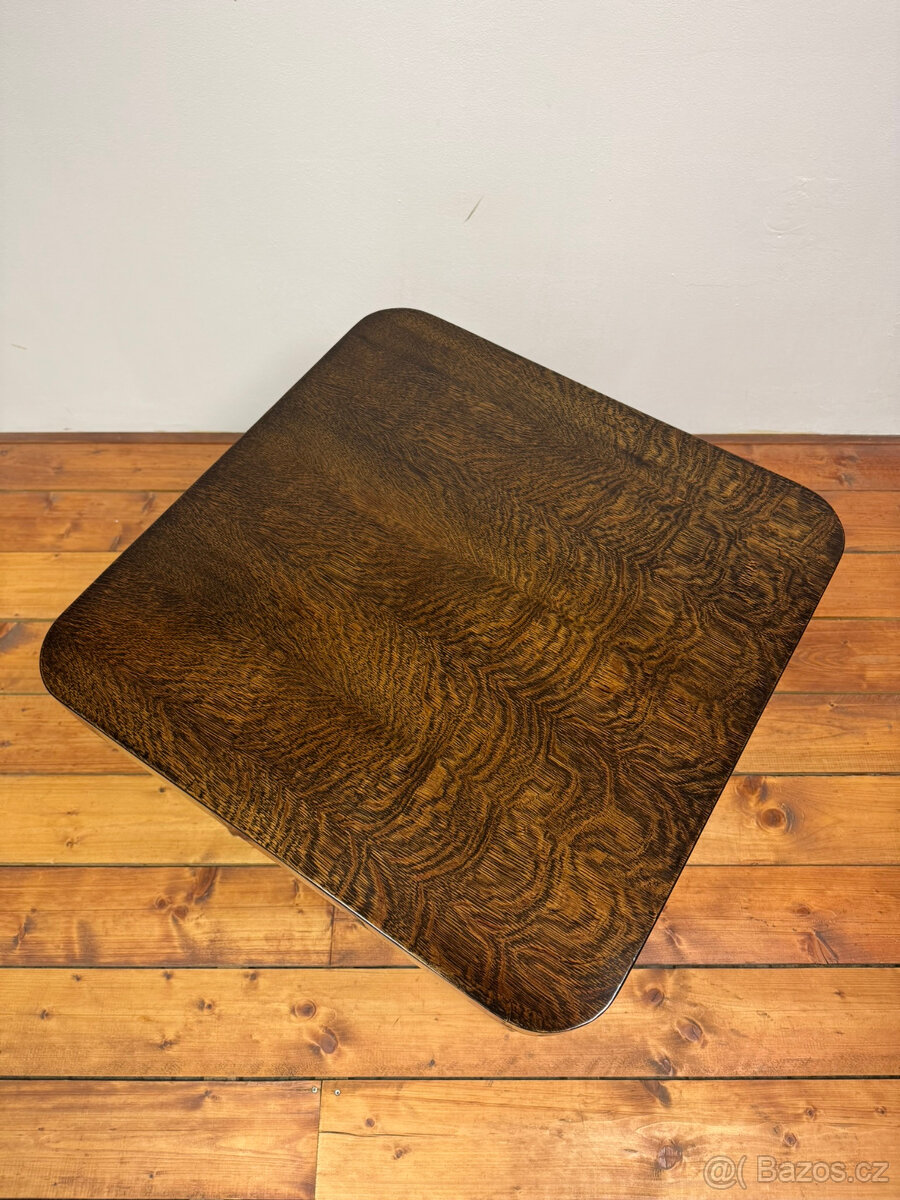 Konferenční stolek Halabala po renovaci - šelak - 6