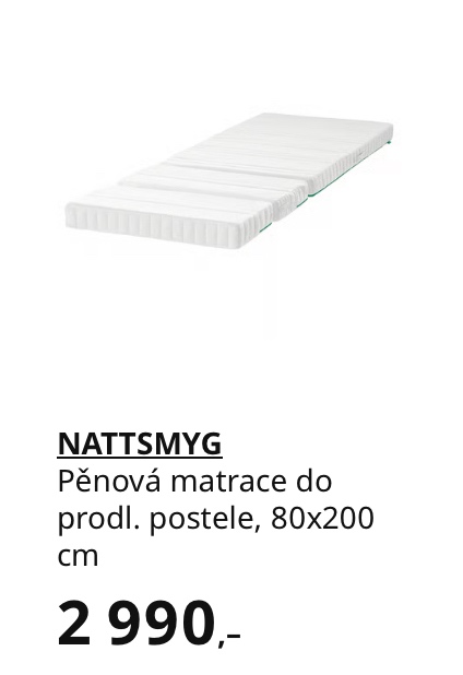 IKEA SUNDVIK dětská rostoucí postel+lamele+matrace -TOP stav - 6
