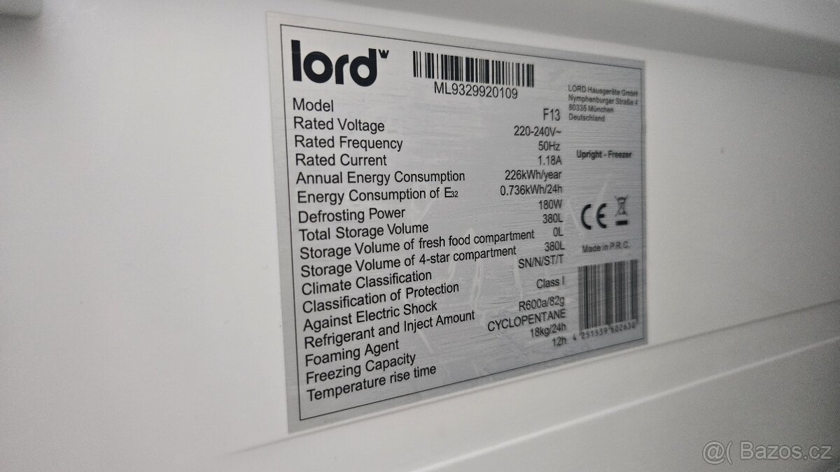Mrazák LORD F13 objem 380l - 6