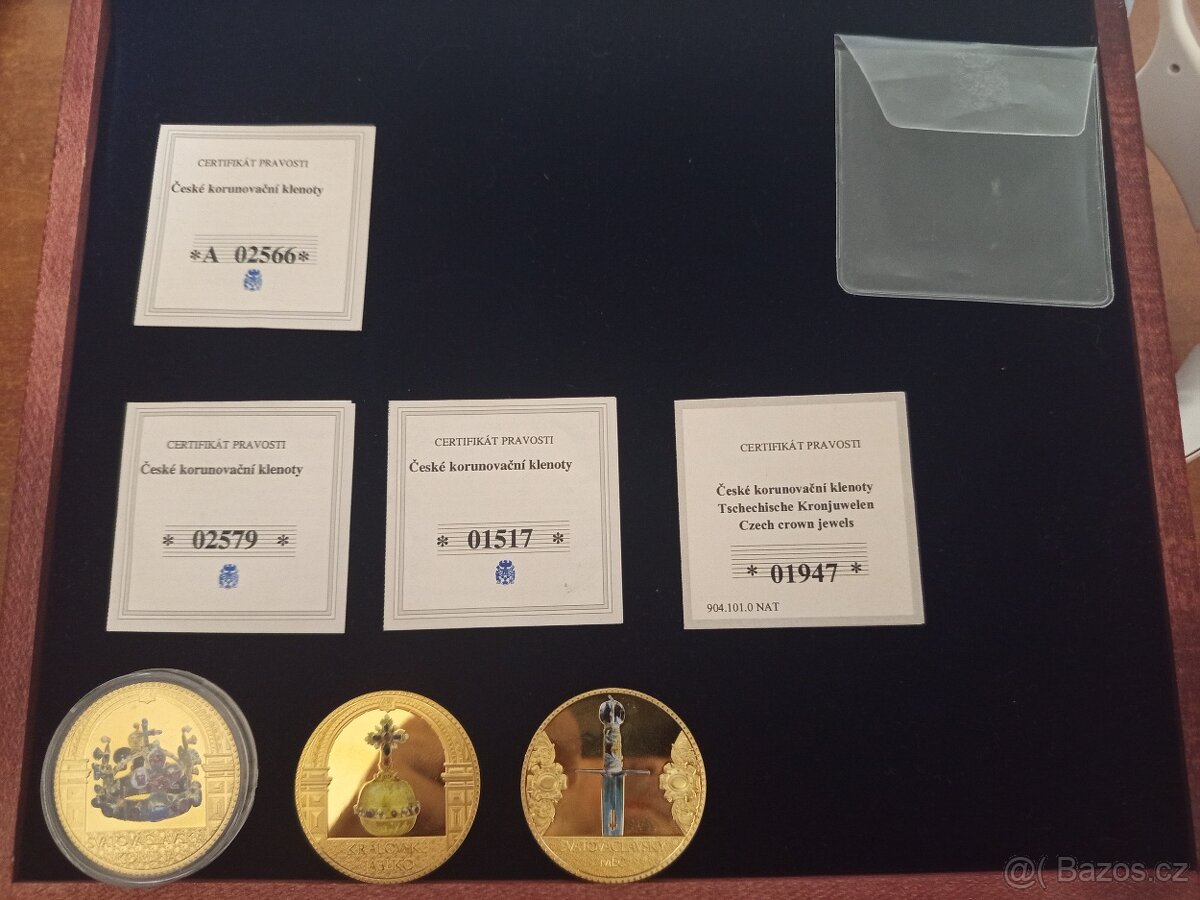 Edice pozl. cihličky 6x , mince 3x , 20 Kč bankovka UNC - 6