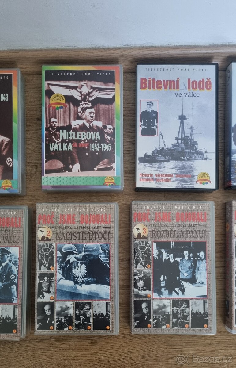 Válečné a další Vhs videokazety. Celkem 32 kusu. Posílám - 6
