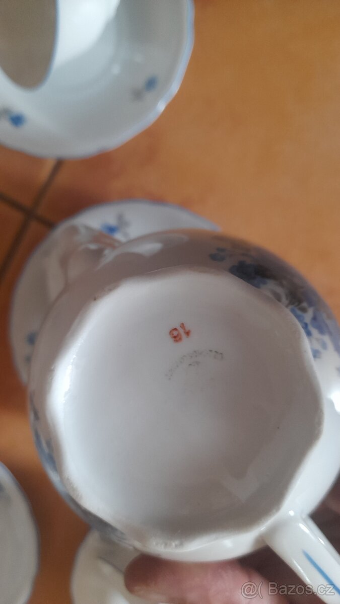 Šálky a podšálkem cukrenka RGK 16 čechoslovakia - 6