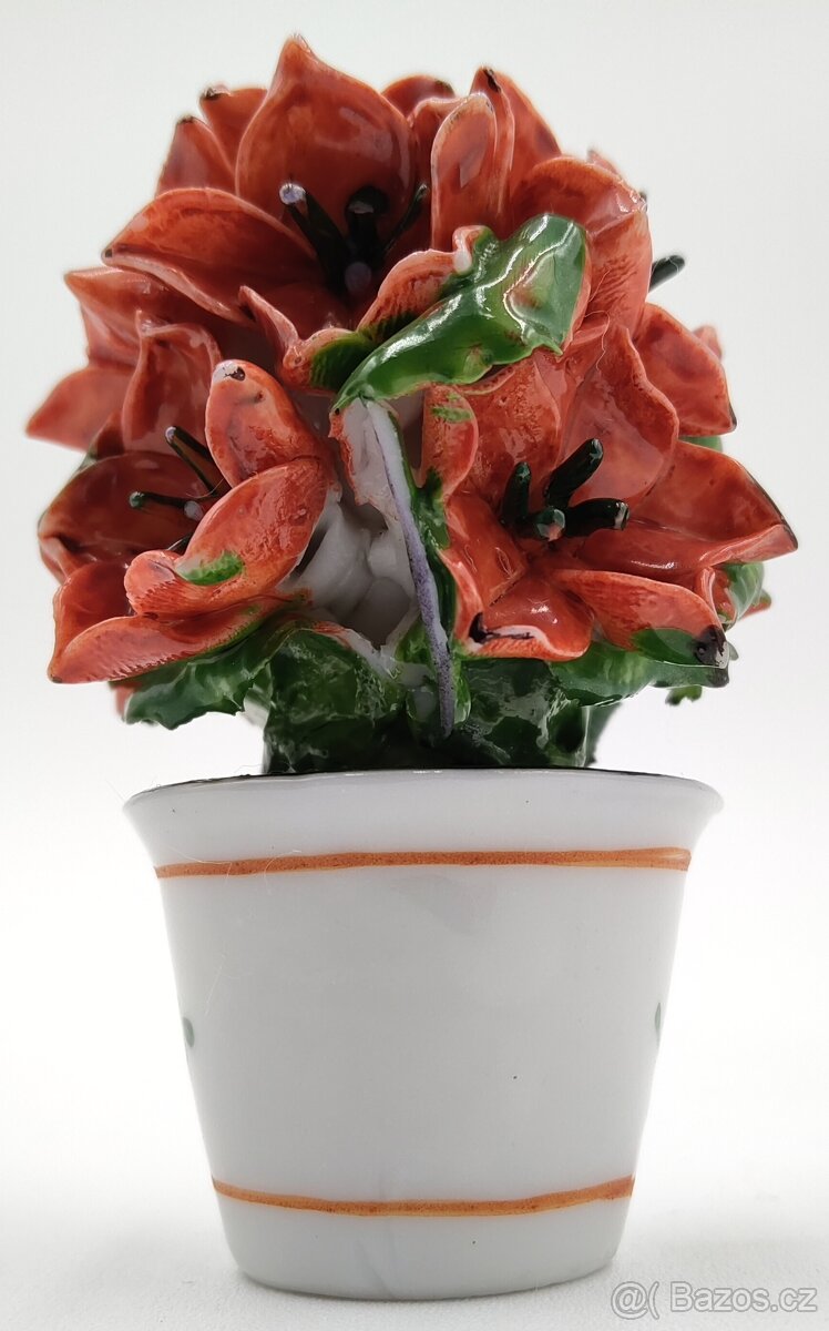 Krásná stará porcelánová kytička 6cm - Velice roztomilá - 6