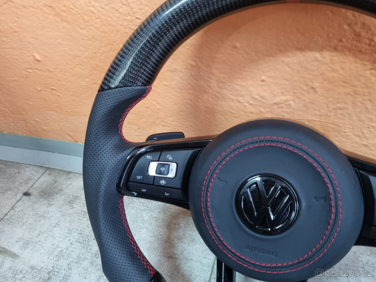 VOLANT VOLKSWAGEN R RLINE GTD GTI - KOZA / KARBÓN - 6