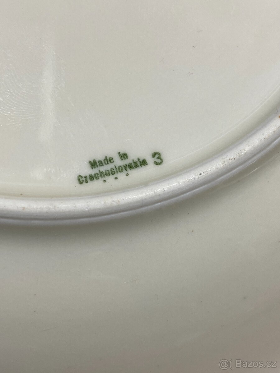 talíře staré malované talíře československé staré nádobí - 6
