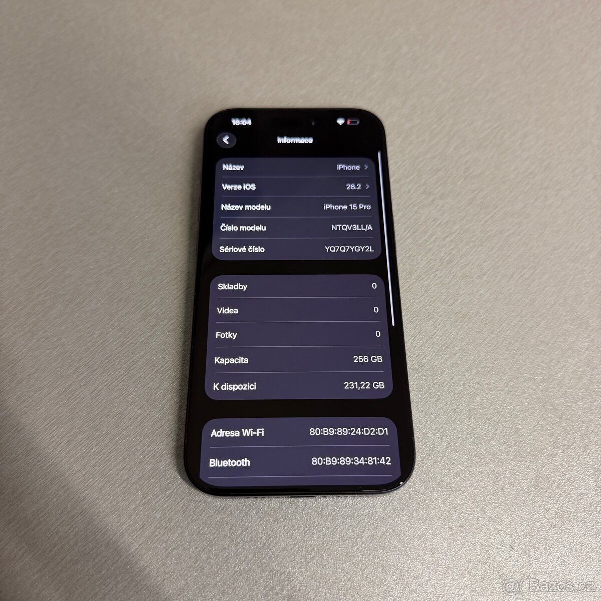 iPhone 15 Pro 256GB modrý titan, 100% baterie, rok záruka - 6