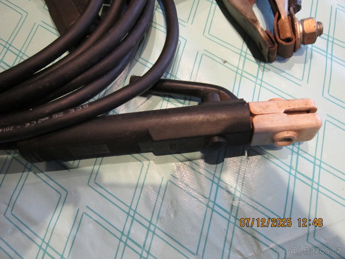 svařovací kabely 25mm2 včetně kleští - 6