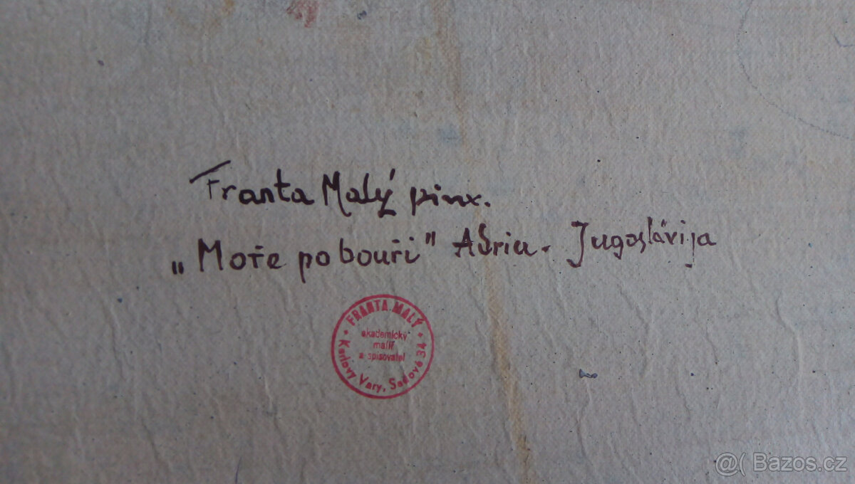 Obraz - Franta Malý - Moře po bouři - 6