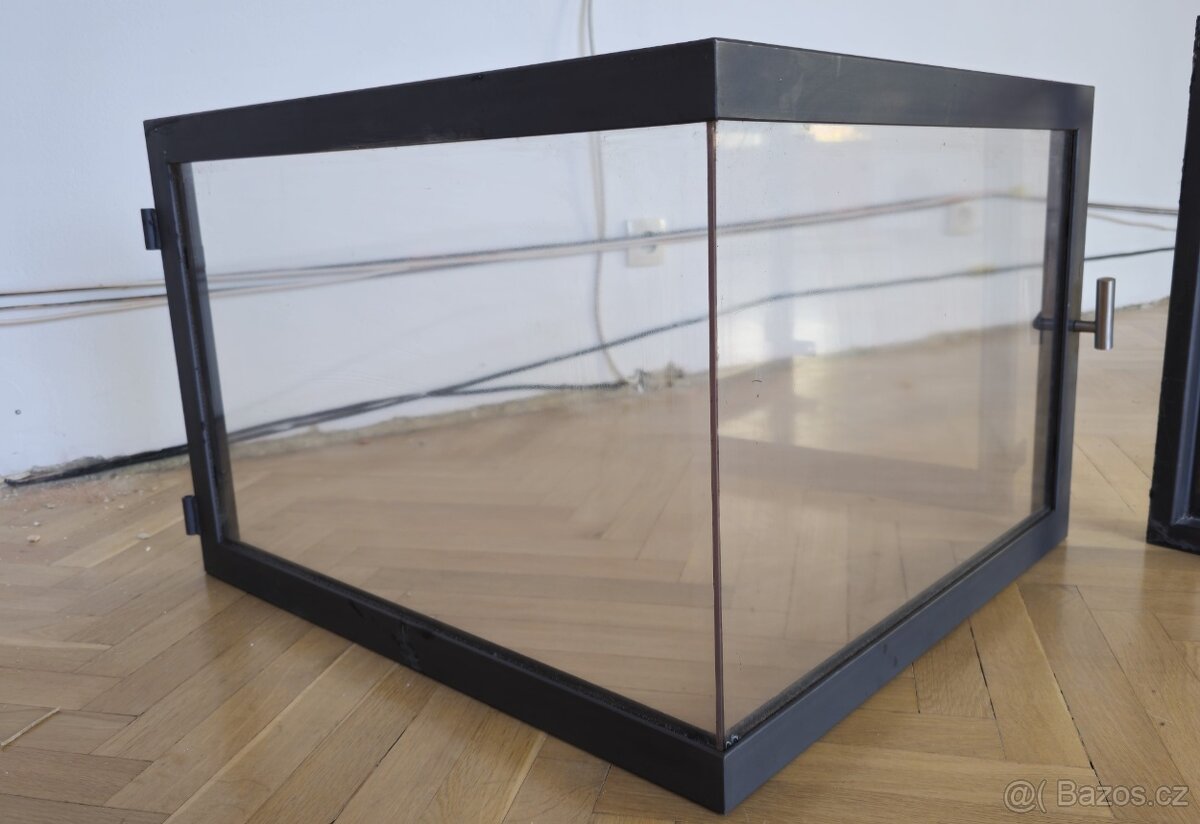 rohová krbová skleněná dvířka - 6