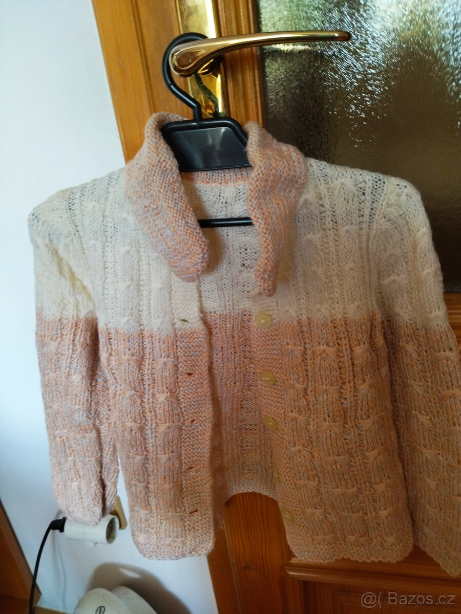 dám.+pá ručně pletené svetry, vlna na plet.předložka,čepice - 6