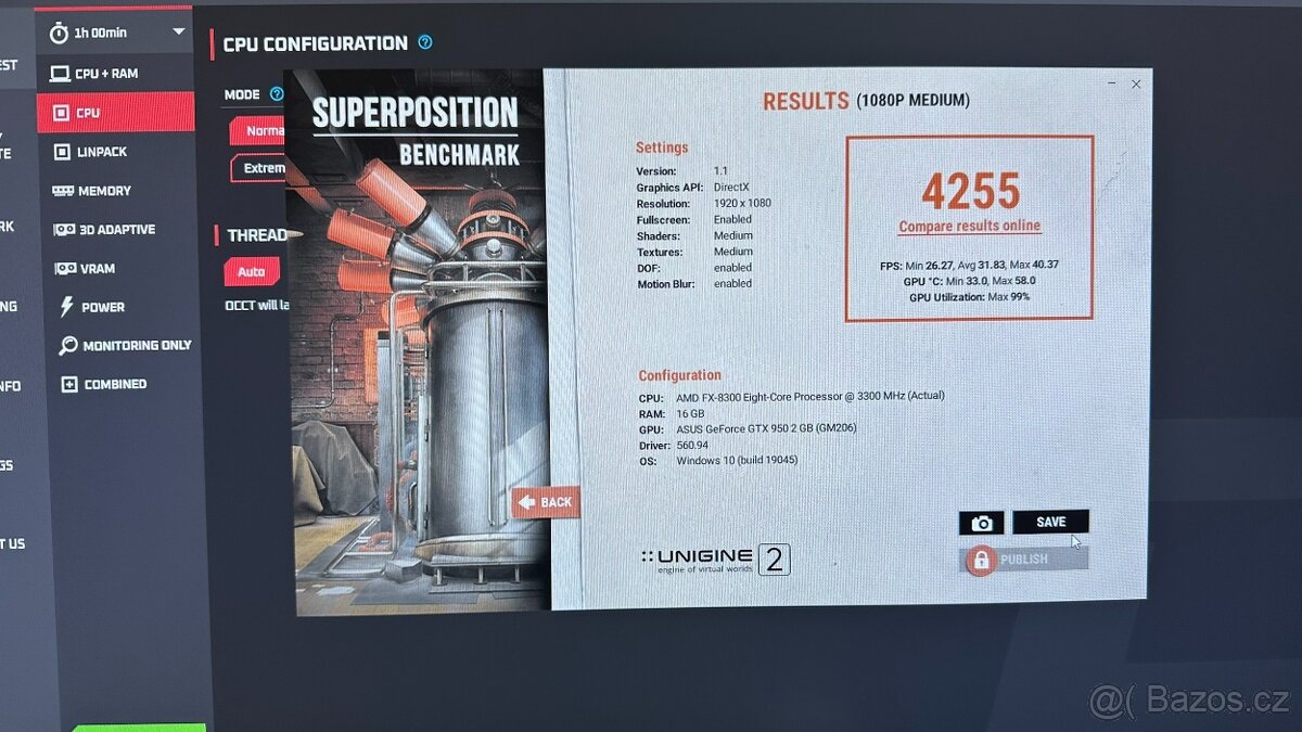 GPU ASUS ECHELON GTX 950 OC 2GB - 6