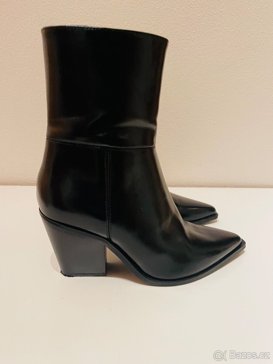 Polokozačky do špičky na podpatku vel. 37 JENNY top stav - 6