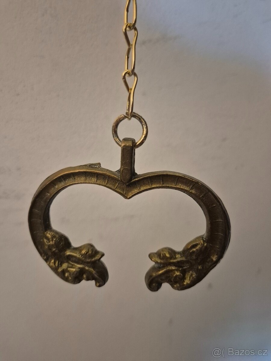 MASIVNÍ MOSAZNÝ ZVON S TÁHLEM - ZVONEK - 6